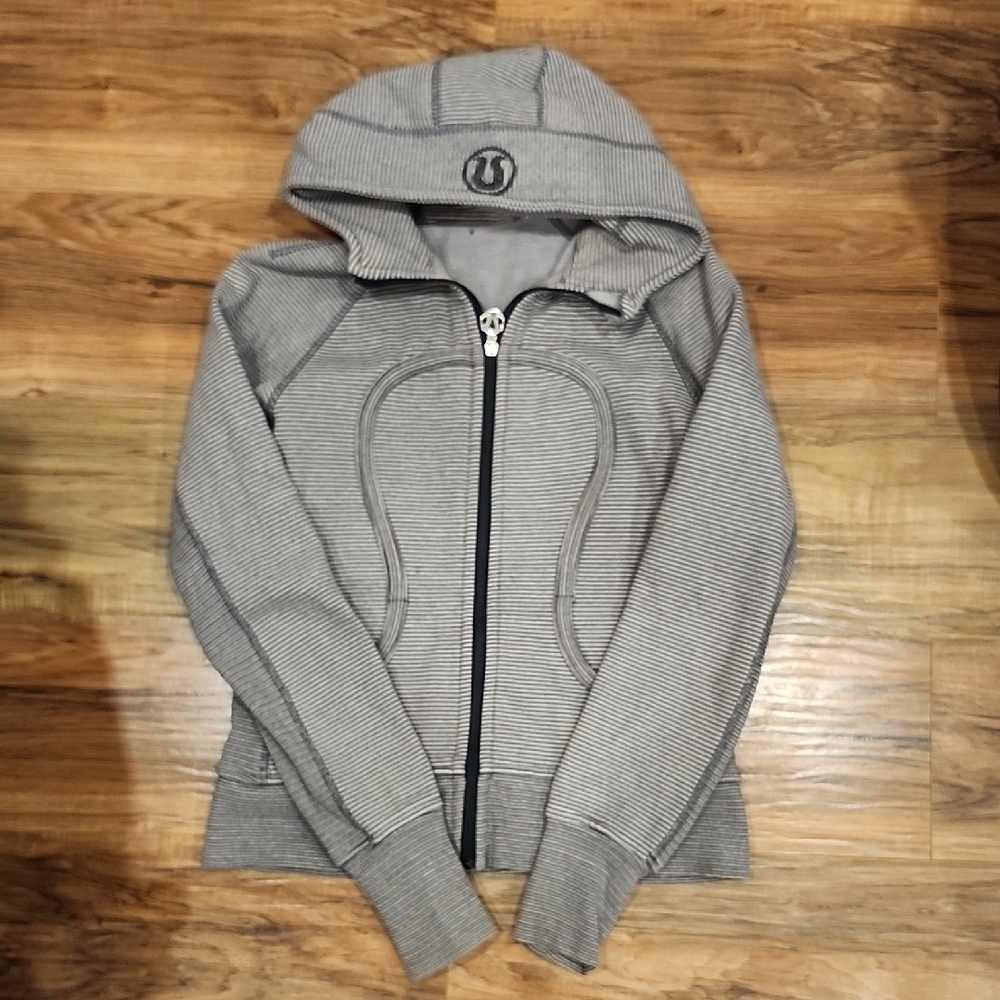 Lululemon Athletica Gray Striped Hoodie